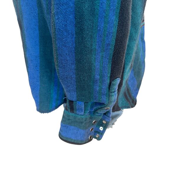 Pink Floyd Plaid Flannel Shirt Shacket XL Oversize Unique Concert Poster Western - Picture 6 of 7